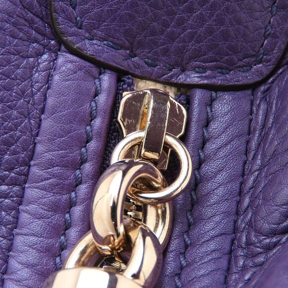 GUCCI Purple Leather Shoulder Bag - Picture 5 of 10